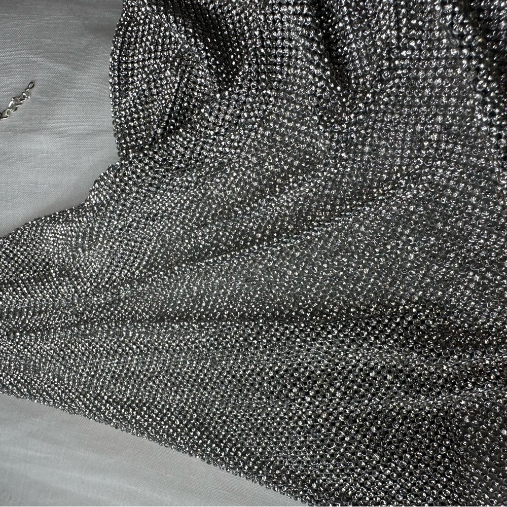 NWOT custom made Rhinestone crystal top in Silver - Picture 9 of 10